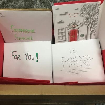 Will you write a Christmas Card to someone in detention?