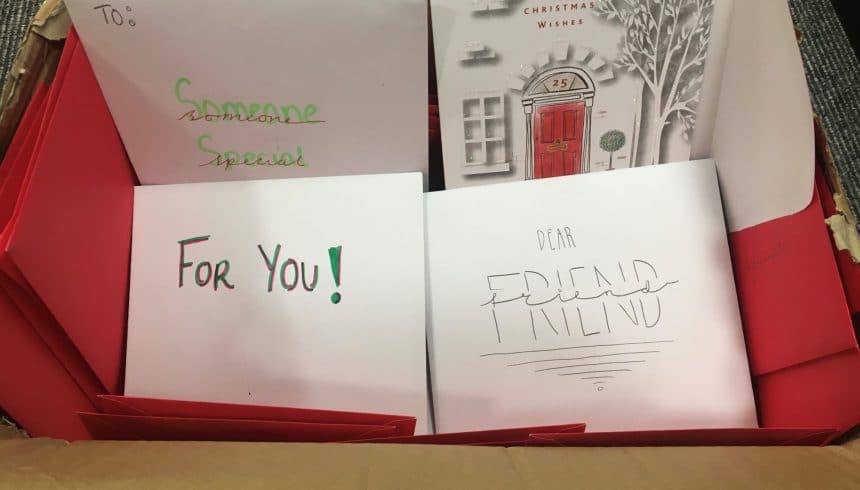 Will you write a Christmas Card to someone in detention?