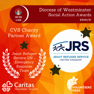 JRS volunteers celebrated at the Diocese of Westminster Social Action Awards
