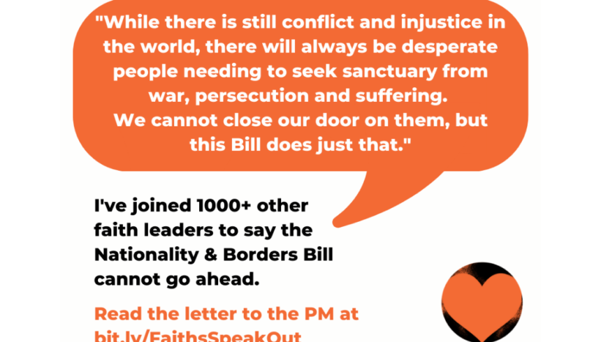 Faith leaders call on Prime Minister to reconsider Nationality & Borders Bill