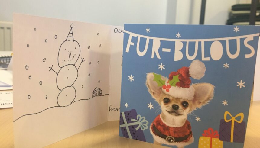 A Christmas Card can say so much when you’re in Detention