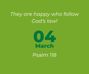 They are happy who follow God’s law!