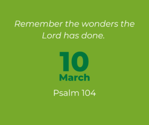 Remember the wonders the Lord has done.
