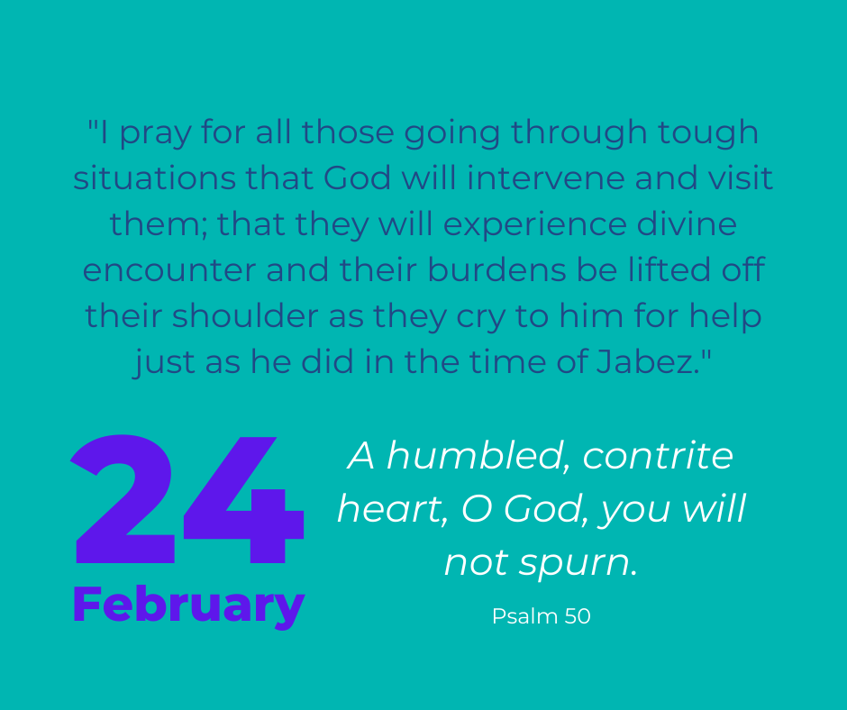 I pray for all those going through tough situations that God will intervene and visit them; that they will experience divine encounter and their burdens be lifted off their shoulder as they cry to him for help just as he did in the time of Jabez.