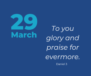 To you glory and praise for evermore.