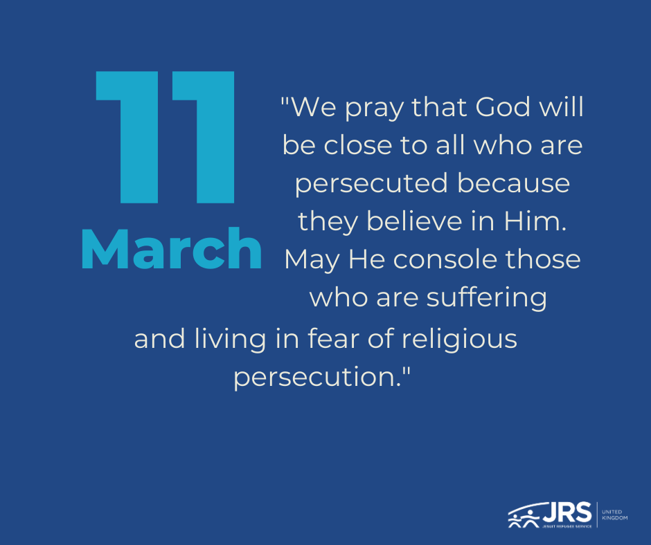 We pray that God will be close to all who are persecuted because they believe in Him. May He console those who are suffering and living in fear of religious persecution. 