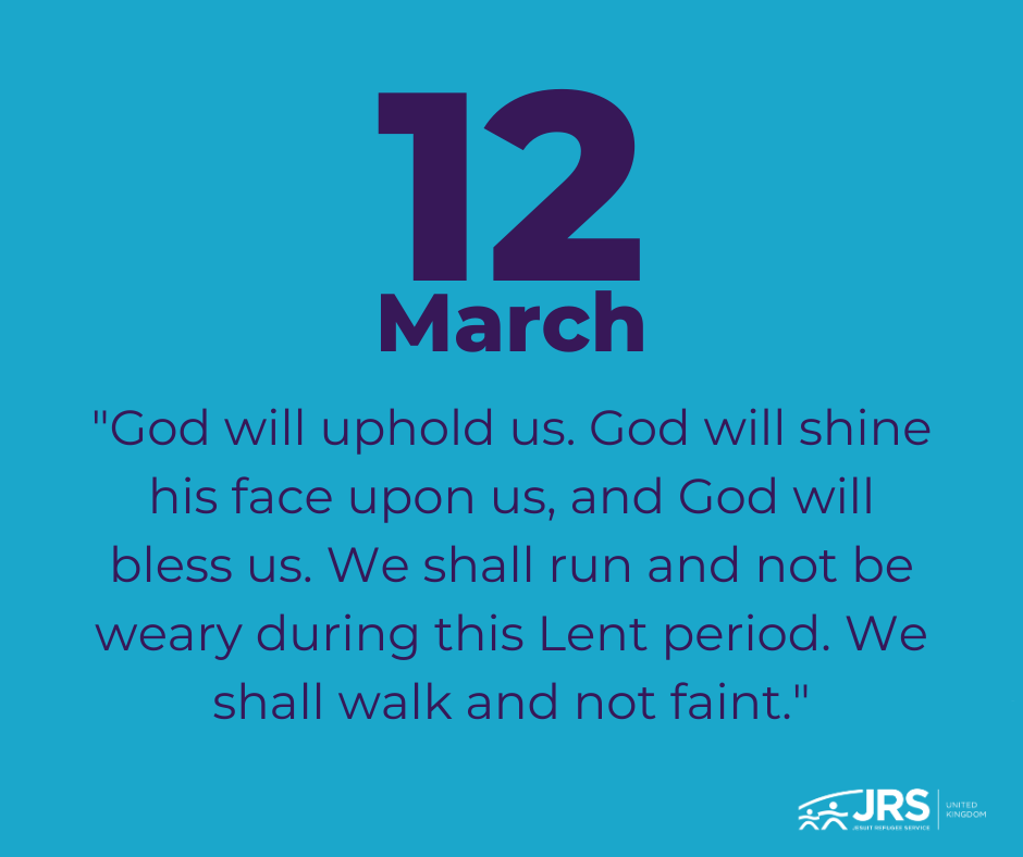 God will uphold us. God will shine his face upon us, and God will bless us. We shall run and not be weary during this Lent period. We shall walk and not faint.