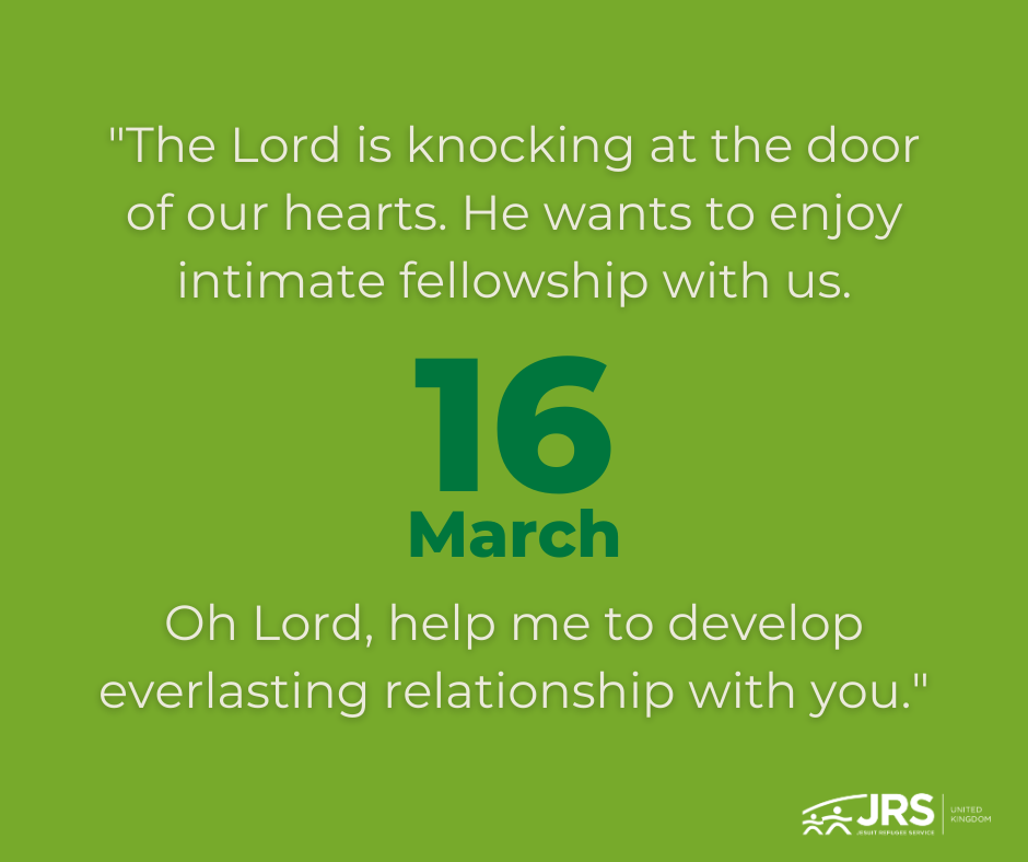 The Lord is knocking at the door of our hearts. He wants to enjoy intimate fellowship with us. 

Oh Lord, help me to develop everlasting relationship with you. 
