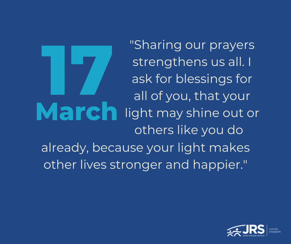 Sharing our prayers strengthens us all. I ask for blessings for all of you, that your light may shine out for others like you do already, because your light makes other lives stronger and happier.