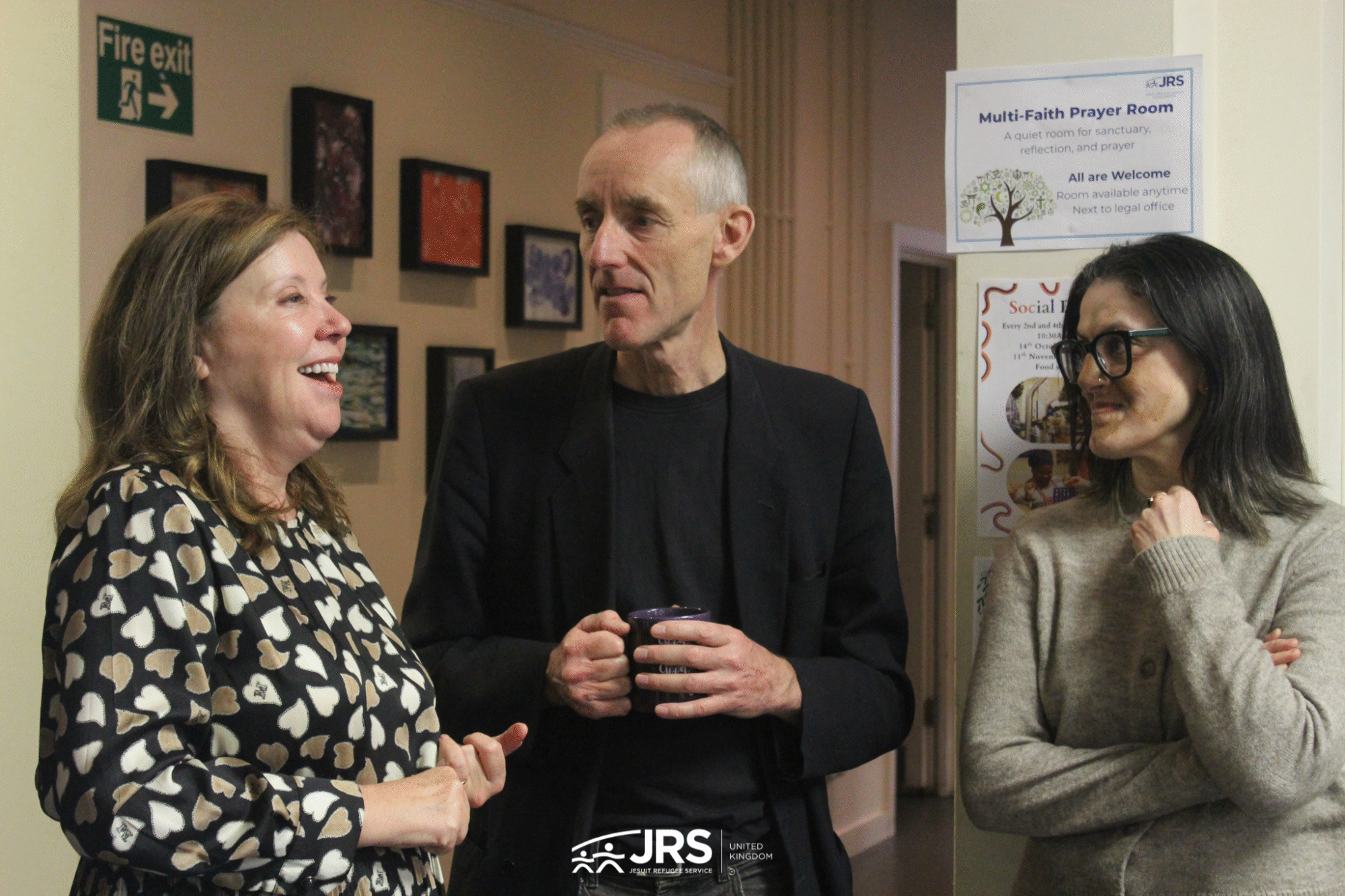 Children's Commissioner talking to people at the JRS UK centre